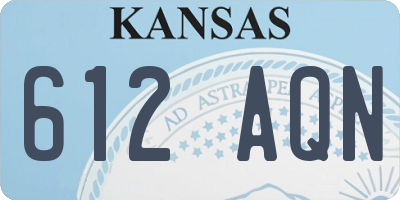 KS license plate 612AQN