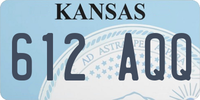 KS license plate 612AQQ