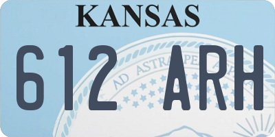 KS license plate 612ARH