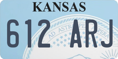 KS license plate 612ARJ