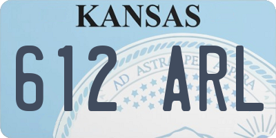 KS license plate 612ARL