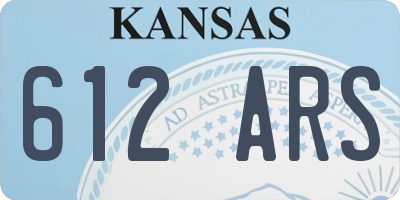 KS license plate 612ARS