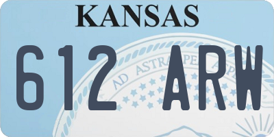 KS license plate 612ARW