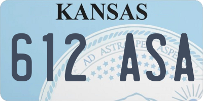 KS license plate 612ASA