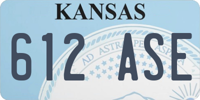 KS license plate 612ASE