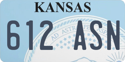 KS license plate 612ASN