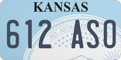 KS license plate 612ASO