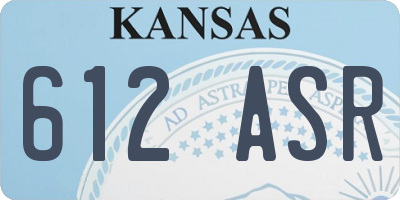 KS license plate 612ASR