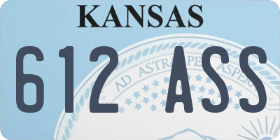 KS license plate 612ASS