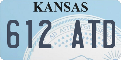 KS license plate 612ATD