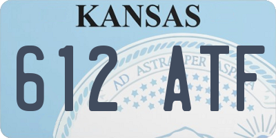 KS license plate 612ATF