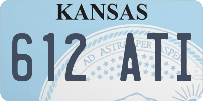 KS license plate 612ATI