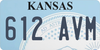 KS license plate 612AVM