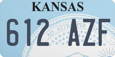KS license plate 612AZF