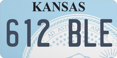 KS license plate 612BLE