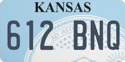 KS license plate 612BNQ
