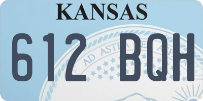 KS license plate 612BQH