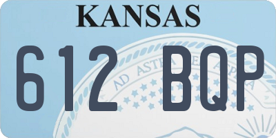 KS license plate 612BQP