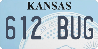 KS license plate 612BUG
