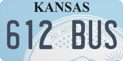 KS license plate 612BUS