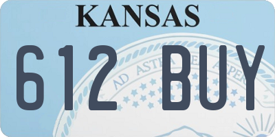 KS license plate 612BUY