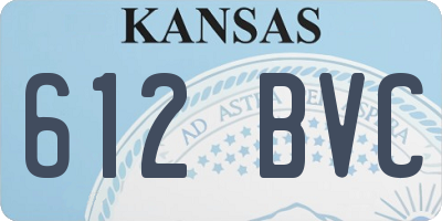 KS license plate 612BVC