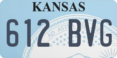KS license plate 612BVG