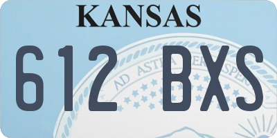 KS license plate 612BXS