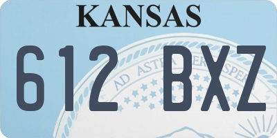 KS license plate 612BXZ