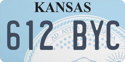 KS license plate 612BYC