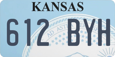 KS license plate 612BYH