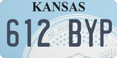 KS license plate 612BYP