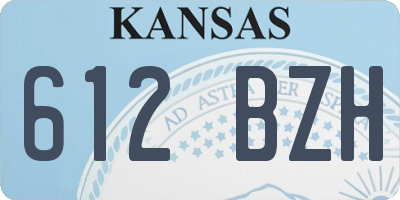 KS license plate 612BZH