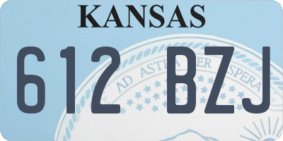 KS license plate 612BZJ