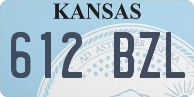 KS license plate 612BZL