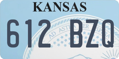KS license plate 612BZQ