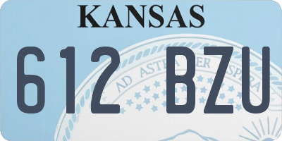 KS license plate 612BZU
