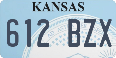 KS license plate 612BZX