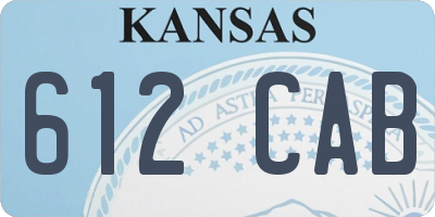 KS license plate 612CAB