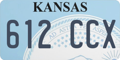 KS license plate 612CCX