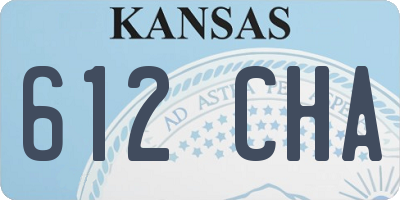KS license plate 612CHA