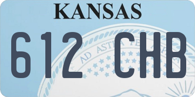 KS license plate 612CHB