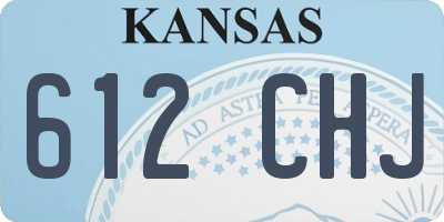 KS license plate 612CHJ