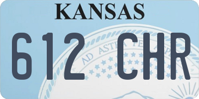 KS license plate 612CHR