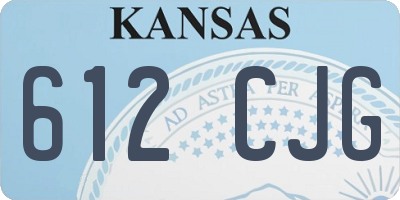 KS license plate 612CJG