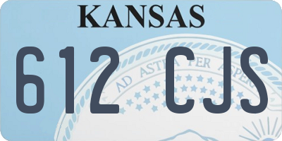 KS license plate 612CJS