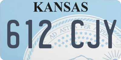 KS license plate 612CJY