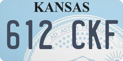 KS license plate 612CKF