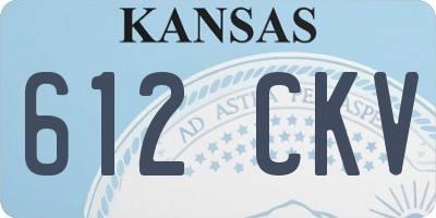 KS license plate 612CKV