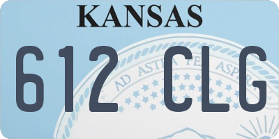 KS license plate 612CLG